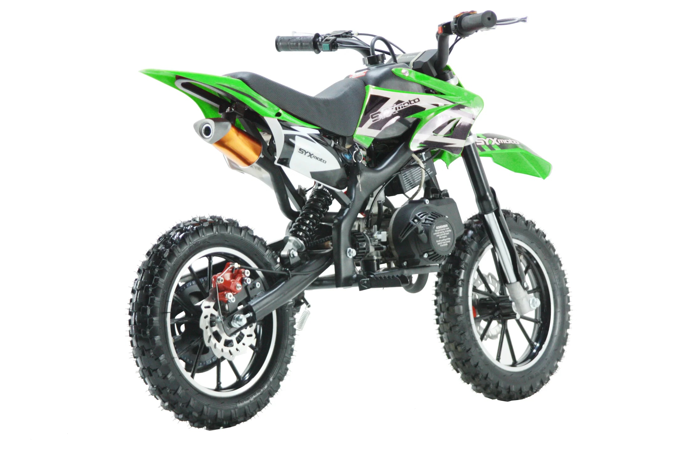 SYX MOTO Holeshot ES 50cc Electric Start/Pull Start Mini Dirt Bike, Green
